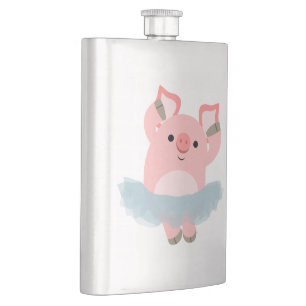Petaca Cute Personalizado Ballerina Pig Classic Flask