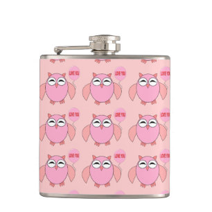 Petaca Cute Pink Love You Owen Flask