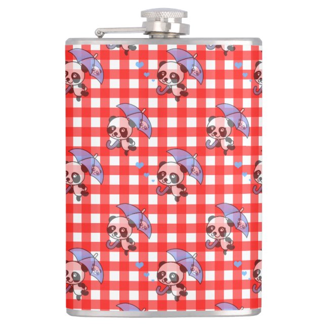 Petaca Cute Red Gingham Check (Anverso)