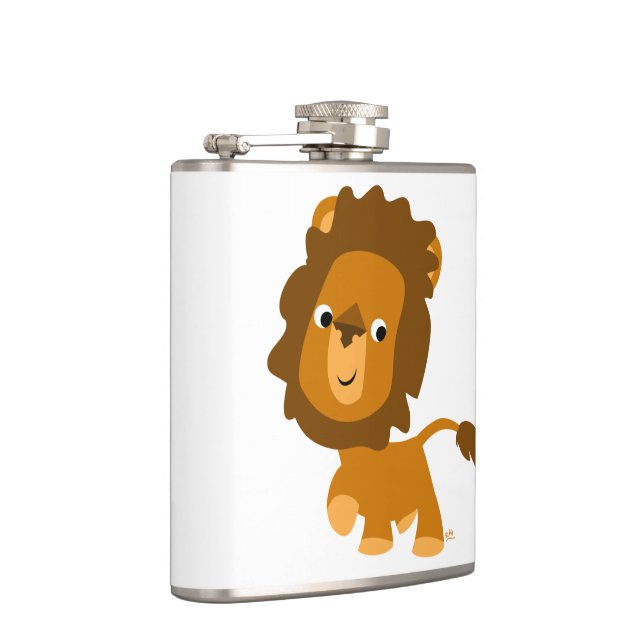 Petaca Cuto contenido de Personalizado León Hip Flask (Derecha)