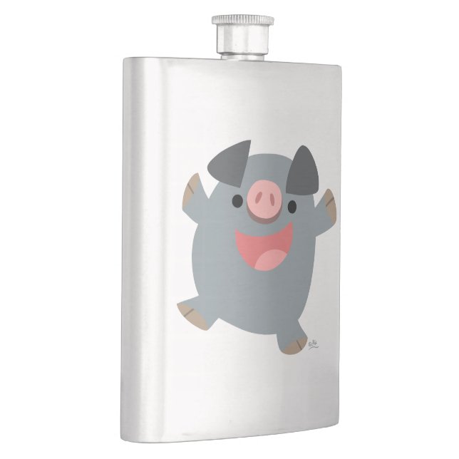 Petaca Cuto Personalizado Bouncy Pig Classic Flask (Derecha)