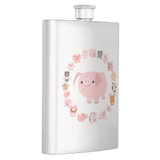 Petaca Cuto Personalizado Cerdo Mandala Classic Flask
