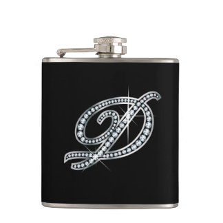 Petaca D Script "Diamond Bling" Flask