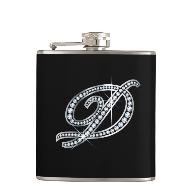 Petaca D Script "Diamond Bling" Flask (Anverso)