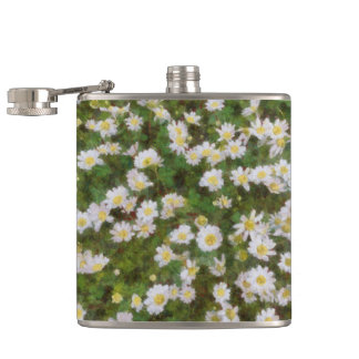 Petaca Daisies Pintados En Un Estilo Impresionista