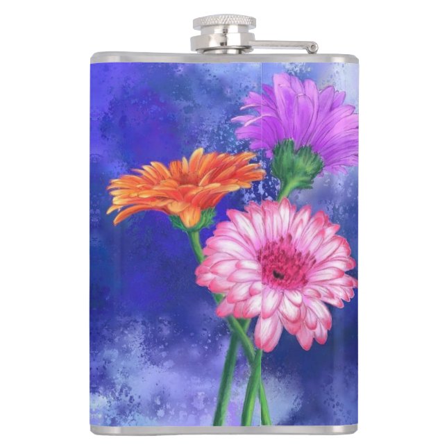 Petaca Daisy Gerbera Flask (Reverso)