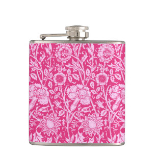 Petaca Damasco del clavel de Nouveau del arte, rosa del