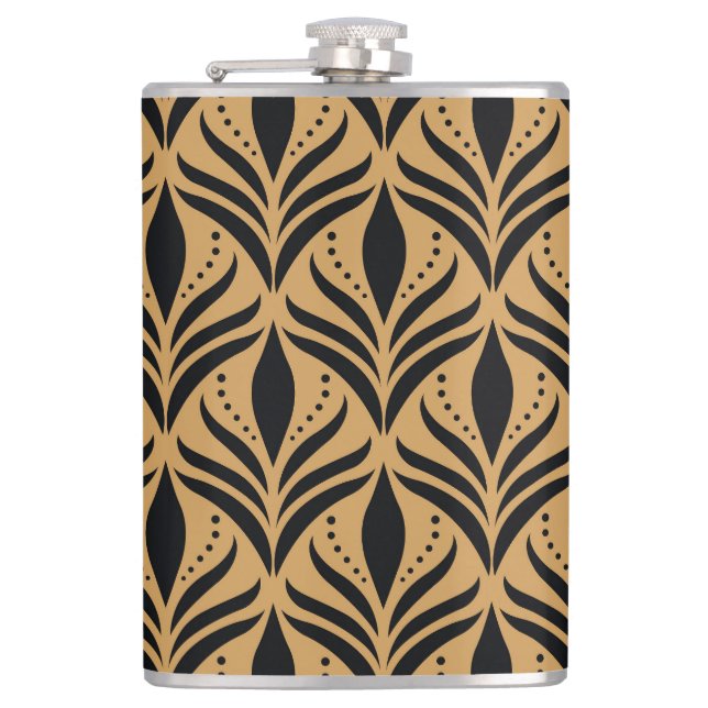 Petaca Damasco floral: Elegante cosecha (Anverso)