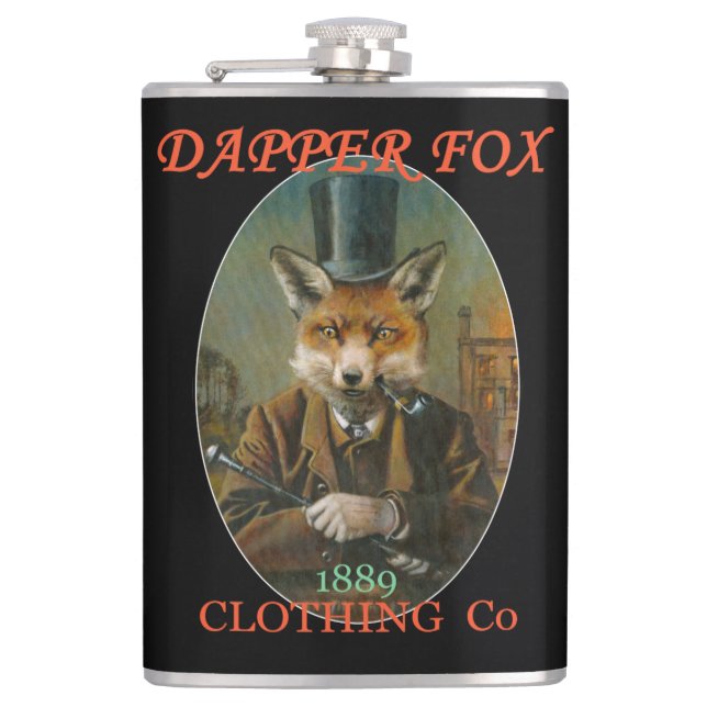 Petaca Dapper Fox Vintage Flask (Anverso)