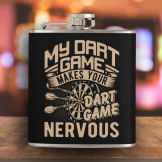 Petaca Dart Game Flex Vinyl Wrapped Flask 6 oz.