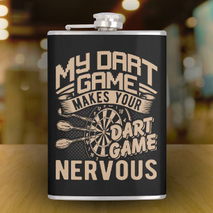 Petaca Dart Game Flex Vinyl Wrapped Flask 8 oz.