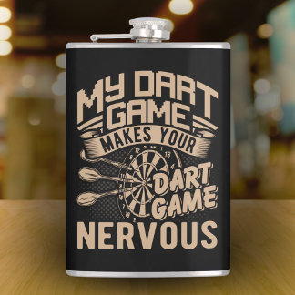 Petaca Dart Game Flex Vinyl Wrapped Flask 8 oz.