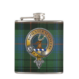 Petaca Davidson Tartan & Badge