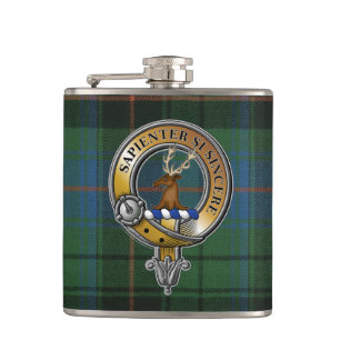 Petaca Davidson Tartan & Badge