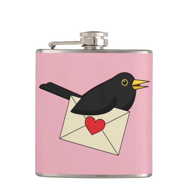 Petaca De Blackbird con amor (Anverso)