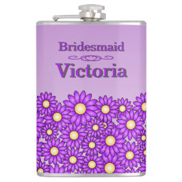 Petaca de Dama de Honor Flor Morada