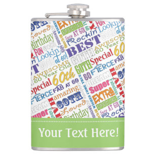 Petaca De la fiesta regalos únicos y 60.os de cumpleaño