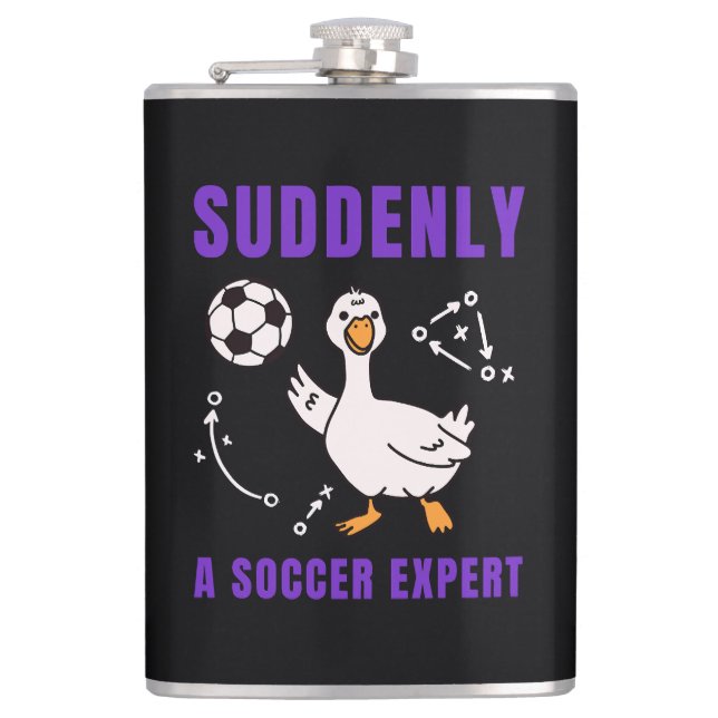 Petaca De repente un experto en fútbol (Anverso)