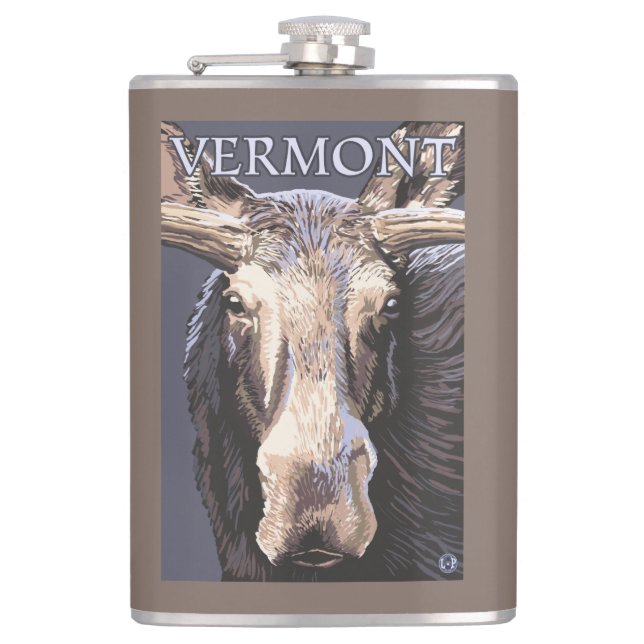 Petaca De VermontMoose cierre para arriba (Anverso)
