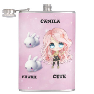 Petaca de vinilo kawaii linda