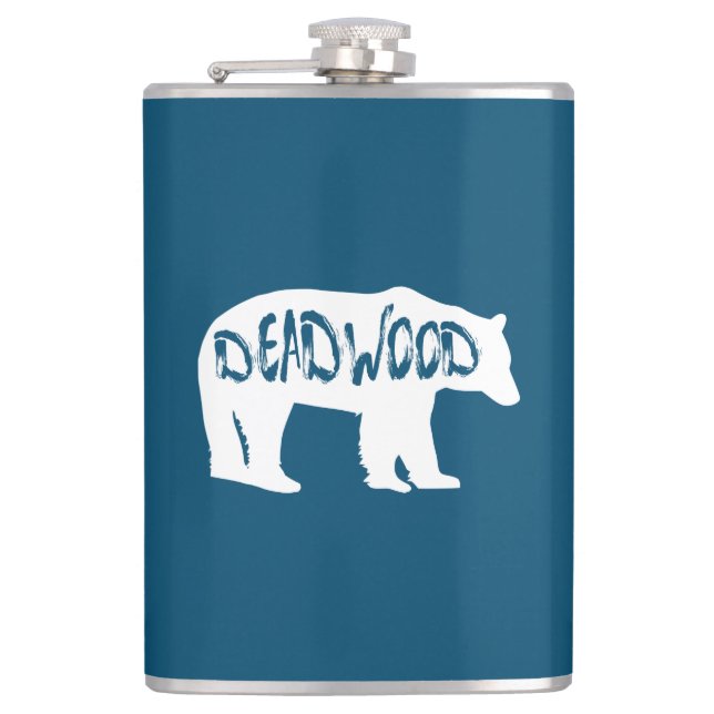 Petaca Deadwood South Dakota Bear (Anverso)