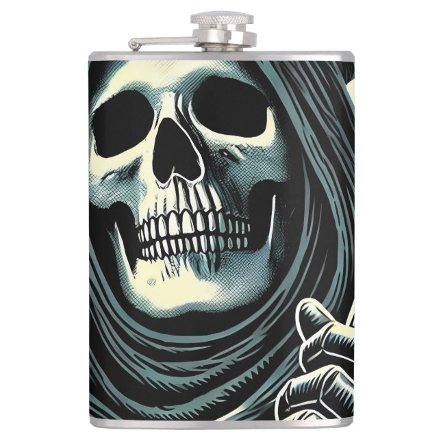 Petaca death character illustration (Anverso)