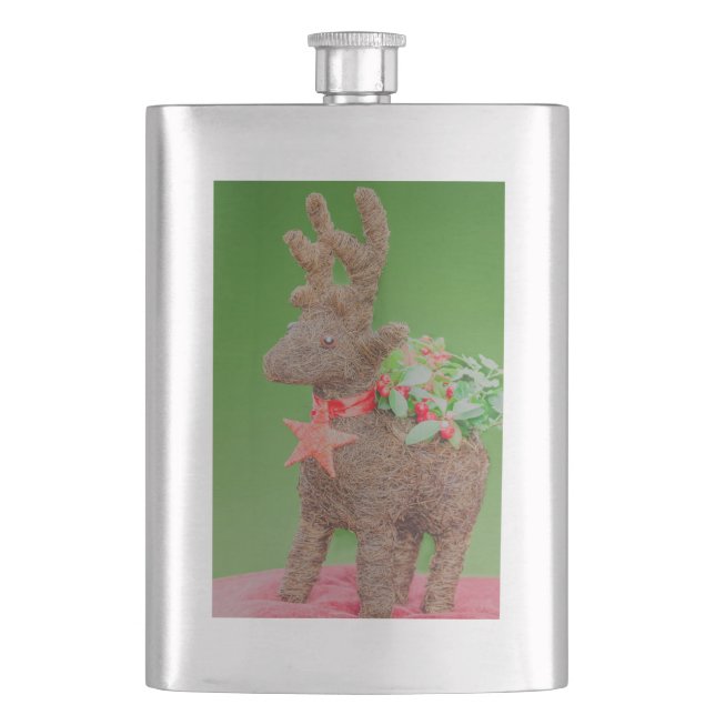 Petaca Decoración de Navidades de renos (Anverso)