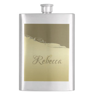 Petaca Decoración metalizado de oro de lujo sobre oro mil