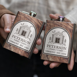 Petaca Decoración personalizada de madera rústica en caba