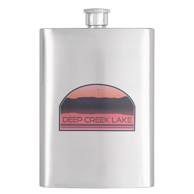Petaca Deep Creek Lake Maryland Red Sunrise (Anverso)