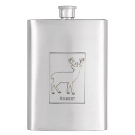 Petaca Deer Silhouette Personalizado Metalizado Flask