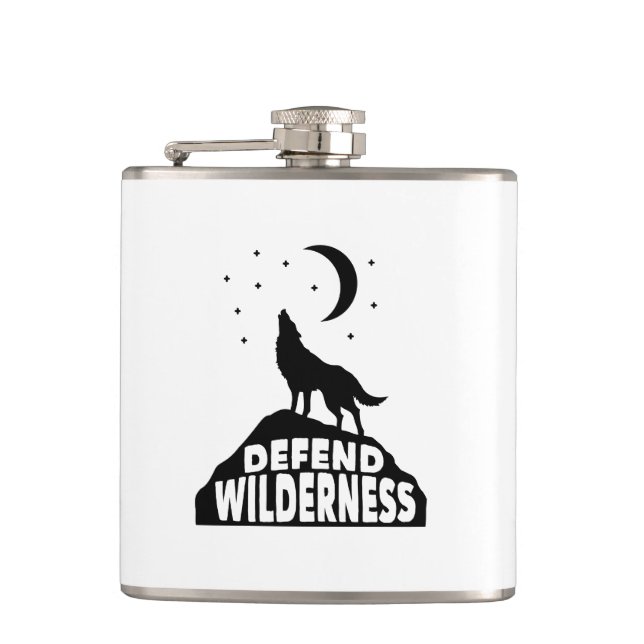 Petaca Defender Wilderness Wolf Moon (Anverso)