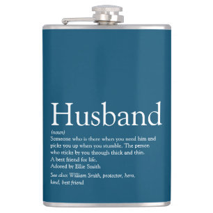 Petaca Definición de esposo dicho moderno azul genial