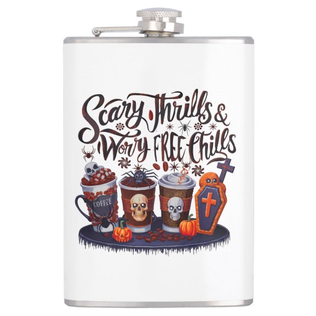 Petaca ¡Delicioso café de Halloween para refrescos espumo (Anverso)