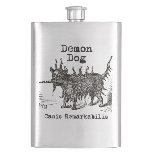Petaca Demonio de Perro Divertido Vintage Lindo