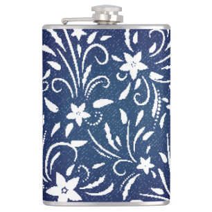 Petaca Denim Blooms: Fondo del patrón floral