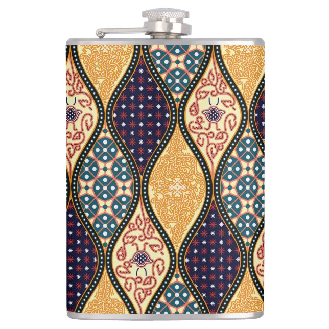 Petaca Denim Blue Art Nouveau: sin foco (Anverso)