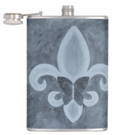 Petaca Denim Butterfleur | Blue Fleur de Lis Butterfly