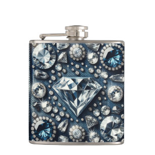 Petaca Denim & Diamonds Brillo Joyas Glam de Piedras Prec