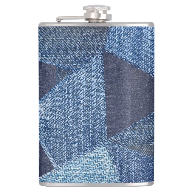 Petaca Denim Urban: Doloridos Parchwork a rayas. (Anverso)