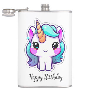 Petaca Deseos de cumpleaños mágicos de unicornio - Estilo