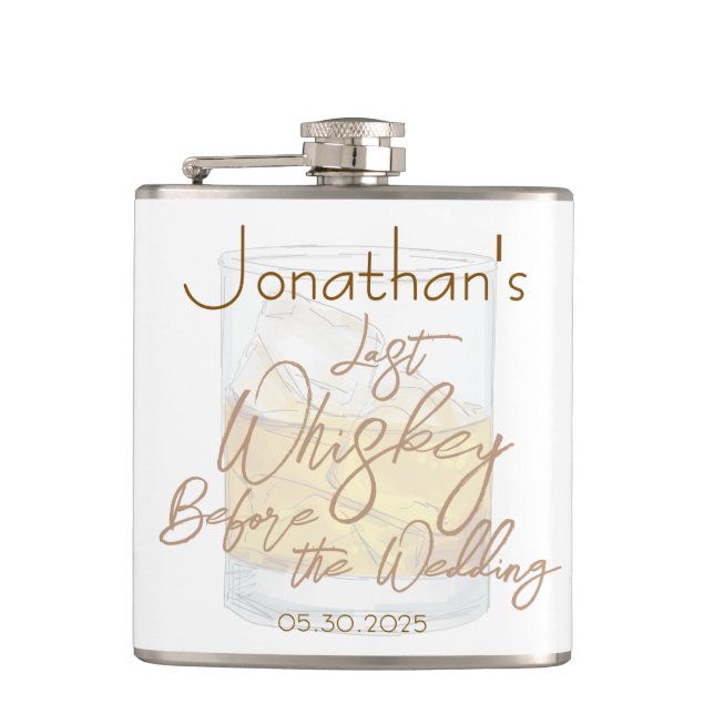 Petaca Despedida de Soltero con Whisky (Anverso)