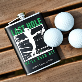 Petaca Despedida de Soltero de Golf Divertida Último Hoyo