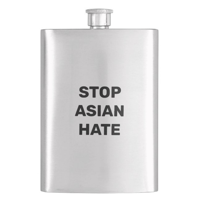 Petaca Detengan el odio asiático, (Anverso)