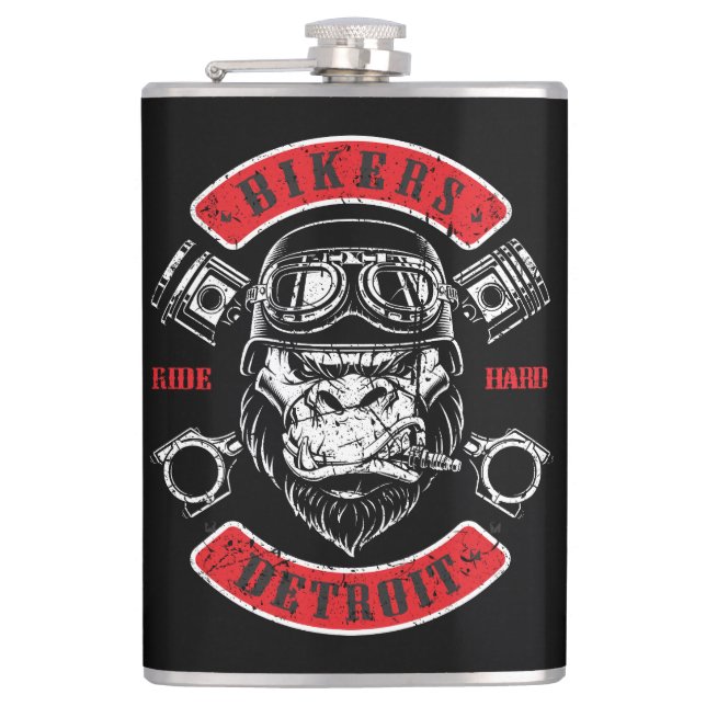 Petaca Detroit Biker Motorrad Chopper Gorilla (Anverso)