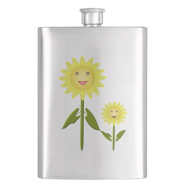 Petaca Día de la Madre girasoles (Anverso)
