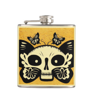 Petaca Día de las Mariposas Muertas Woodcut 1