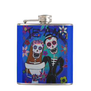 PETACA DIA DE LOS MUERTOS BODA TE AMO