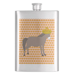 Petaca Día de los muertos en el burro mexicano