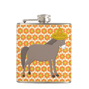 Petaca Día de los muertos en el burro mexicano